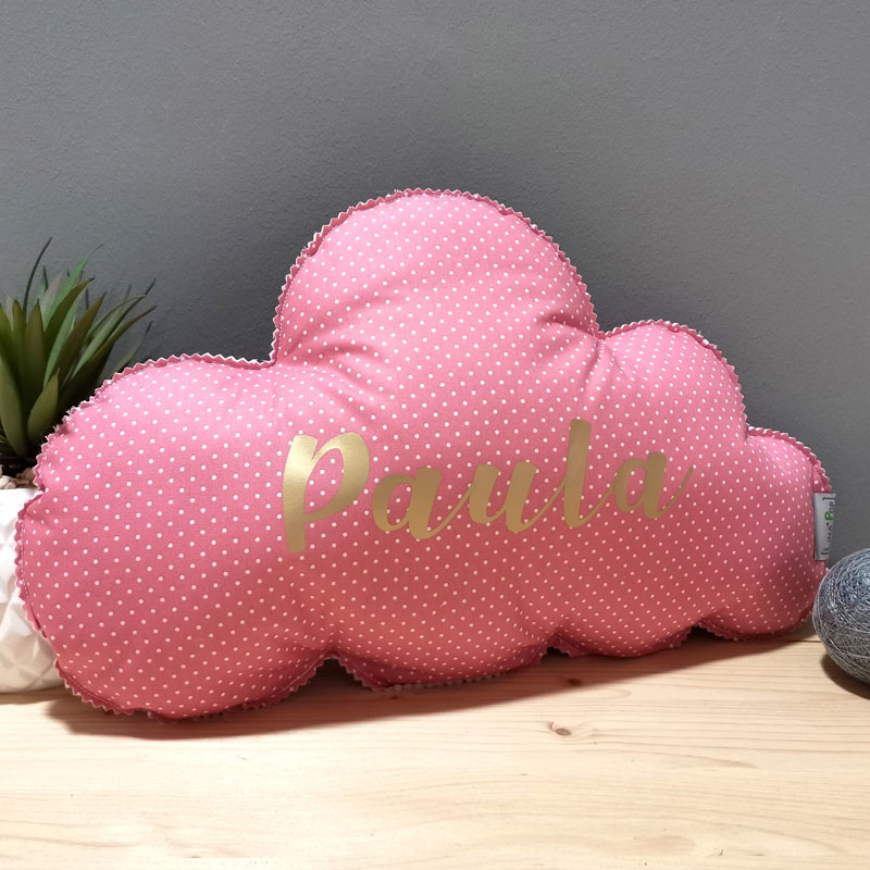 Coussin nuage rose